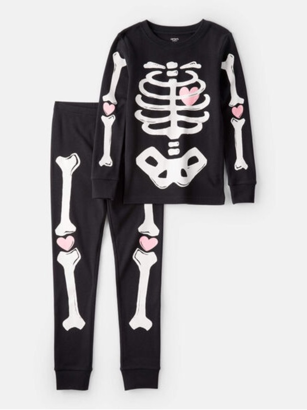 100% Cotton Carter’s Matching Skeleton Halloween Pjs size 2T